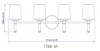 Z-Lite - 7700-4V-BN - Four Light Vanity - Henri - Brushed Nickel