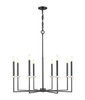 Z-Lite - 6100-8MB - Eight Light Chandelier - Gaultier - Matte Black+Mordern Gold