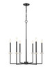Z-Lite - 6100-6MB - Six Light Chandelier - Gaultier - Matte Black+Mordern Gold