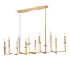 Z-Lite - 6100-12L-MGLD - 12 Light Linear Chandelier - Gaultier - Mordern Gold