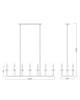 Z-Lite - 6100-12L-MGLD - 12 Light Linear Chandelier - Gaultier - Mordern Gold