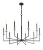 Z-Lite - 6100-10MB - Ten Light Chandelier - Gaultier - Matte Black+Mordern Gold
