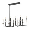 Z-Lite - 6100-10L-MB - Ten Light Linear Chandelier - Gaultier - Matte Black+Mordern Gold