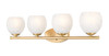 Z-Lite - 1963-4V-MGLD - Four Light Vanity - Colette - Modern Gold