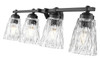 Z-Lite - 1960-4V-MB - Four Light Vanity - Andree - Matte Black