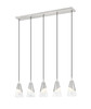 Z-Lite - 828P6-5L-BN - Five Light Linear Chandelier - Aimie - Brushed Nickel