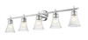 Z-Lite - 7519-5V-CH - Five Light Vanity - Belle - Chrome