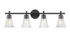 Z-Lite - 7519-4V-MB - Four Light Vanity - Belle - Matte Black