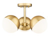 Z-Lite - 7517-3SF-MGLD - Three Light Semi Flush Mount - Realm Sphere - Modern Gold