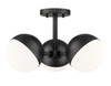 Z-Lite - 7517-3SF-MB - Three Light Semi Flush Mount - Realm Sphere - Matte Black