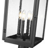 Z-Lite - 5019PHBR-5011P-BK - Four Light Outdoor Post Mount - Hartwell - Sand Black