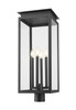 Z-Lite - 5018PHBR-BK - Four Light Outdoor Post Mount Fixture - Nova - Black