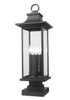 Z-Lite - 5017PHBS-SQPM-BK - Four Light Outdoor Pier Mounted Fixture - Tiberius - Black