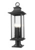 Z-Lite - 5017PHBR-533PM-BK - Four Light Outdoor Pier Mounted Fixture - Tiberius - Black