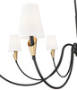 Z-Lite - 4014-65MB-MGLD - Eight Light Chandelier - Claudelle - Matte Black + Modern Gold
