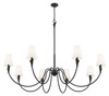 Z-Lite - 4014-65MB - Eight Light Chandelier - Claudelle - Matte Black