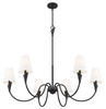 Z-Lite - 4014-46MB - Six Light Chandelier - Claudelle - Matte Black