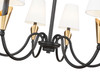 Z-Lite - 4014-32MB-MGLD - Six Light Chandelier - Claudelle - Matte Black + Modern Gold
