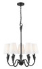 Z-Lite - 4014-24MB - Five Light Chandelier - Claudelle - Matte Black