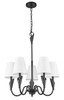 Z-Lite - 4014-24MB - Five Light Chandelier - Claudelle - Matte Black