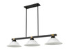 Z-Lite - 1955-3MB-RB-WM16 - Three Light Billiard - Bronte - Matte Black + Rubbed Brass