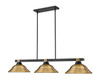 Z-Lite - 1955-3MB-RB-SRB - Three Light Billiard - Bronte - Matte Black + Rubbed Brass