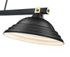Z-Lite - 1955-3MB-RB-SMB - Three Light Billiard - Bronte - Matte Black + Rubbed Brass