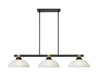 Z-Lite - 1955-3MB-RB-DWL14 - Three Light Billiard - Bronte - Matte Black + Rubbed Brass