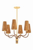 Hudson Valley - 1630-AGB - Six Light Chandelier - Atwood - Aged Brass