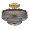 Hinkley - 48571LCB-SM - LED Semi-Flush Mount - Adella - Lacquered Brass