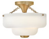 Hinkley - 48571LCB - LED Semi-Flush Mount - Adella - Lacquered Brass