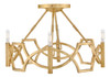 Hinkley - 45783DA - LED Semi-Flush Mount - Leona - Distressed Brass