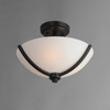 Maxim - 20031SWBK - Three Light Semi Flush Mount - Deven - Black