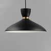 Maxim - 11304BKSBR - One Light Pendant - Carillon - Black / Satin Brass