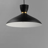 Maxim - 11304BKSBR - One Light Pendant - Carillon - Black / Satin Brass