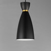 Maxim - 11301BKSBR - One Light Mini Pendant - Carillon - Black / Satin Brass