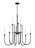Maxim - 11289BK - Nine Light Chandelier - Tux - Black