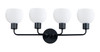 Maxim - 11274SWBK - Four Light Bath Vanity - Coraline - Black