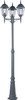 Maxim - 1105BK - Three Light Outdoor Pole/Post Lantern - Poles - Black