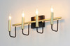 Maxim - 10254BKGLD - Four Light Wall Sconce - Sullivan - Black / Gold