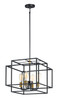 Maxim - 10247BKSBR - Four Light Pendant - Liner - Black / Satin Brass