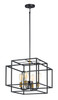 Maxim - 10247BKSBR - Four Light Pendant - Liner - Black / Satin Brass
