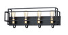 Maxim - 10244BKSBR - Four Light Bath Vanity - Liner - Black / Satin Brass