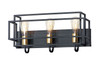 Maxim - 10243BKSBR - Three Light Bath Vanity - Liner - Black / Satin Brass