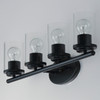 Maxim - 10214CLBK - Four Light Bath Vanity - Corona - Black