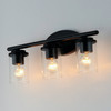 Maxim - 10213CLBK - Three Light Bath Vanity - Corona - Black