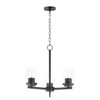 Maxim - 10203CLBK - Three Light Chandelier - Corona - Black