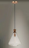 Maxim - 10101CLWOAB - One Light Pendant - Abbott - Weathered Oak / Antique Brass