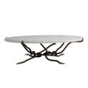 Arteriors - GDFCM01 - Coffee Table - Muscadine - White Marble/Antique Bronze