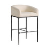 Arteriors - FSI30 - Bar Stool - Osbourne - Oxford White/Blackened Iron